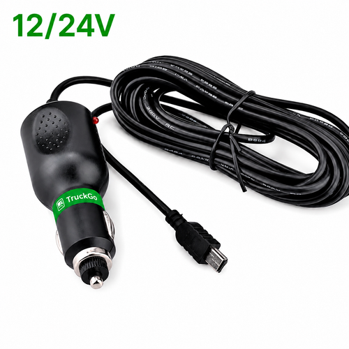 Cargador Mini USB 12V/24V para Camión – Compatible con GPS WinCE y Dispositivos con Mini USB