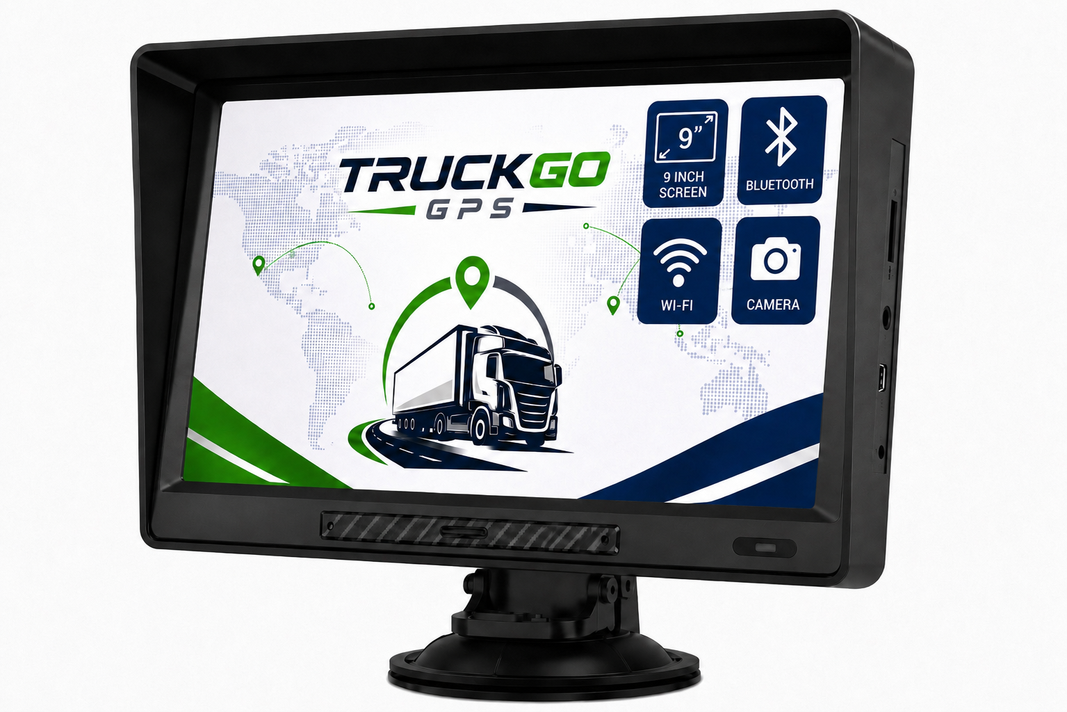 GPS Android, wifi bluetooth, 9 pulgadas cámara de