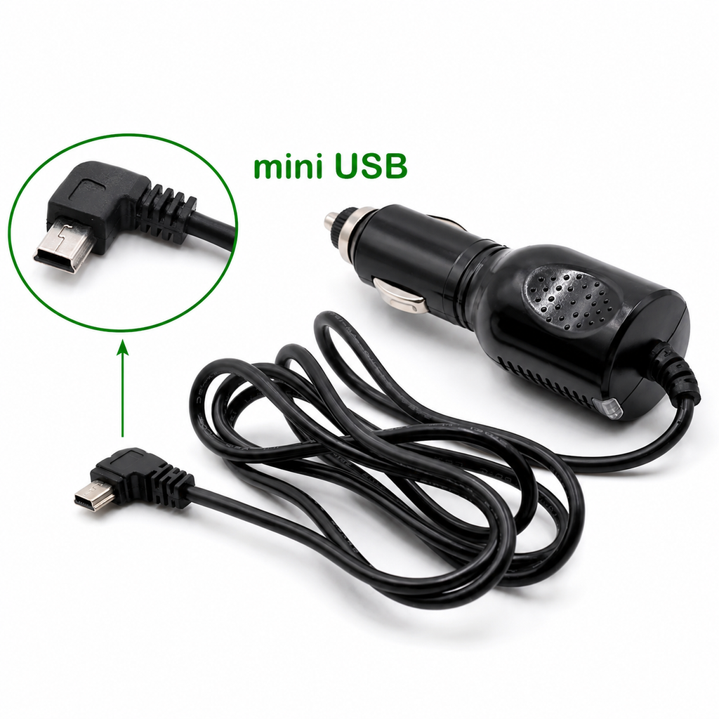 Cargador Mini USB 12V/24V para Camión – Compatible con GPS WinCE y Dispositivos con Mini USB