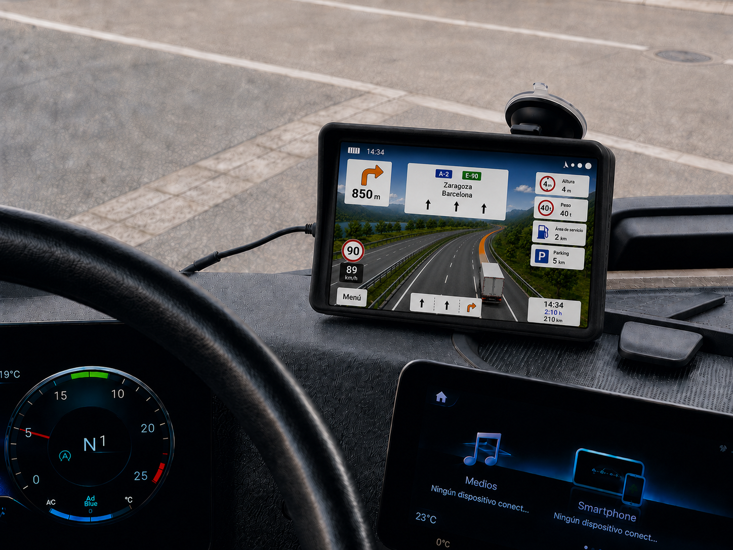 GPS Android 7” Wi-Fi e Bluetooth